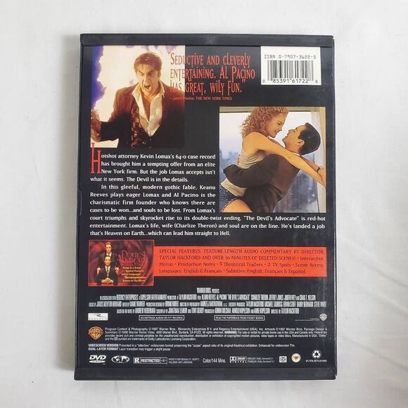 The Devil’s Advocate DVD Special Edition Keanu Reeves Al Pacino Thriller Horror - Picture 3 of 3